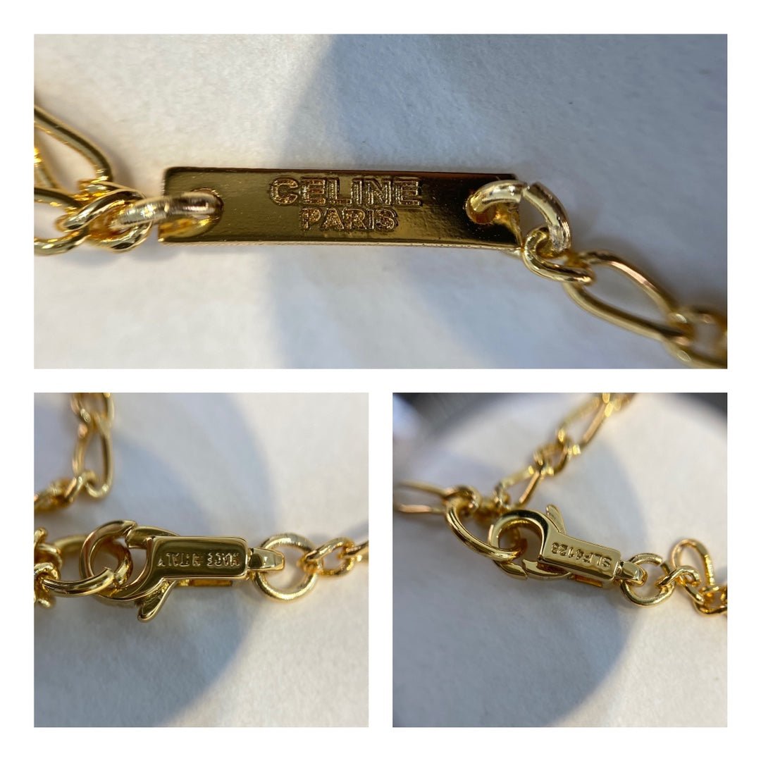 Celine Metal Lock Star Necklace - Image 4