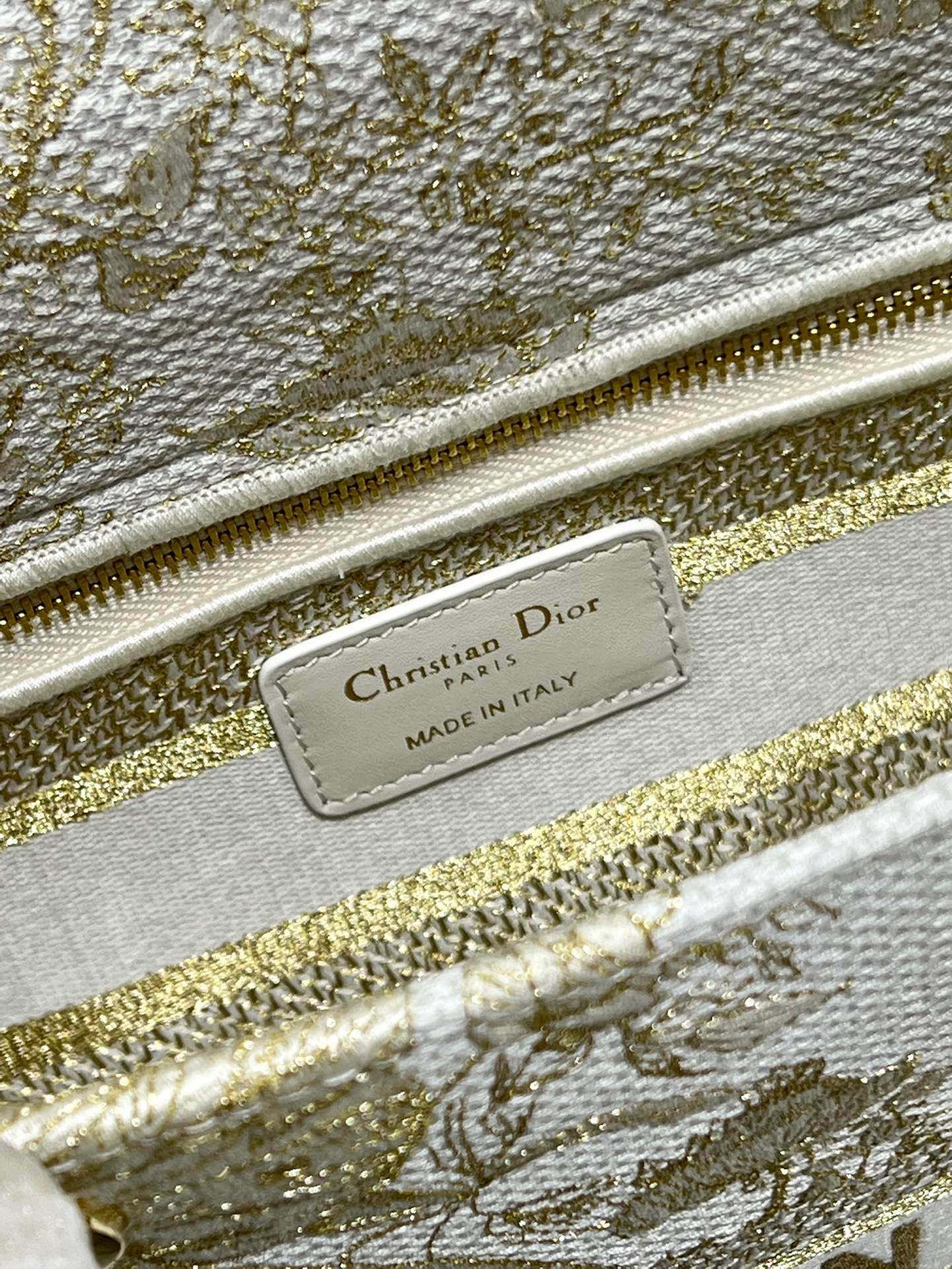 Dior Lady Dior Series Toile De Jouy Handbag - Image 9