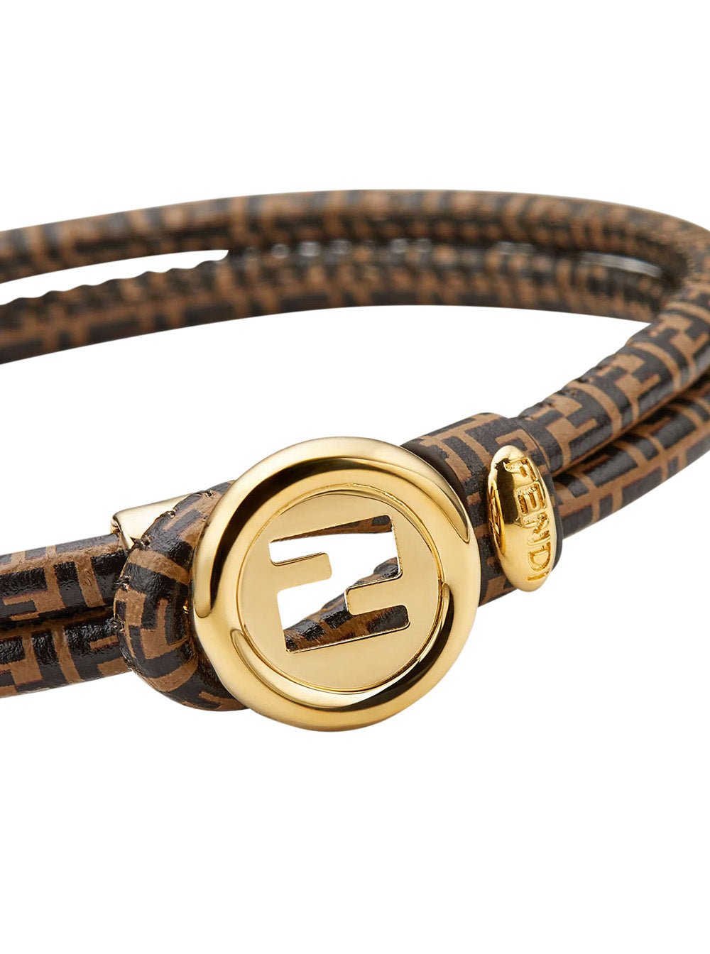 Alternative view of FENDI Vintage Leather Metal Clasp Necklace