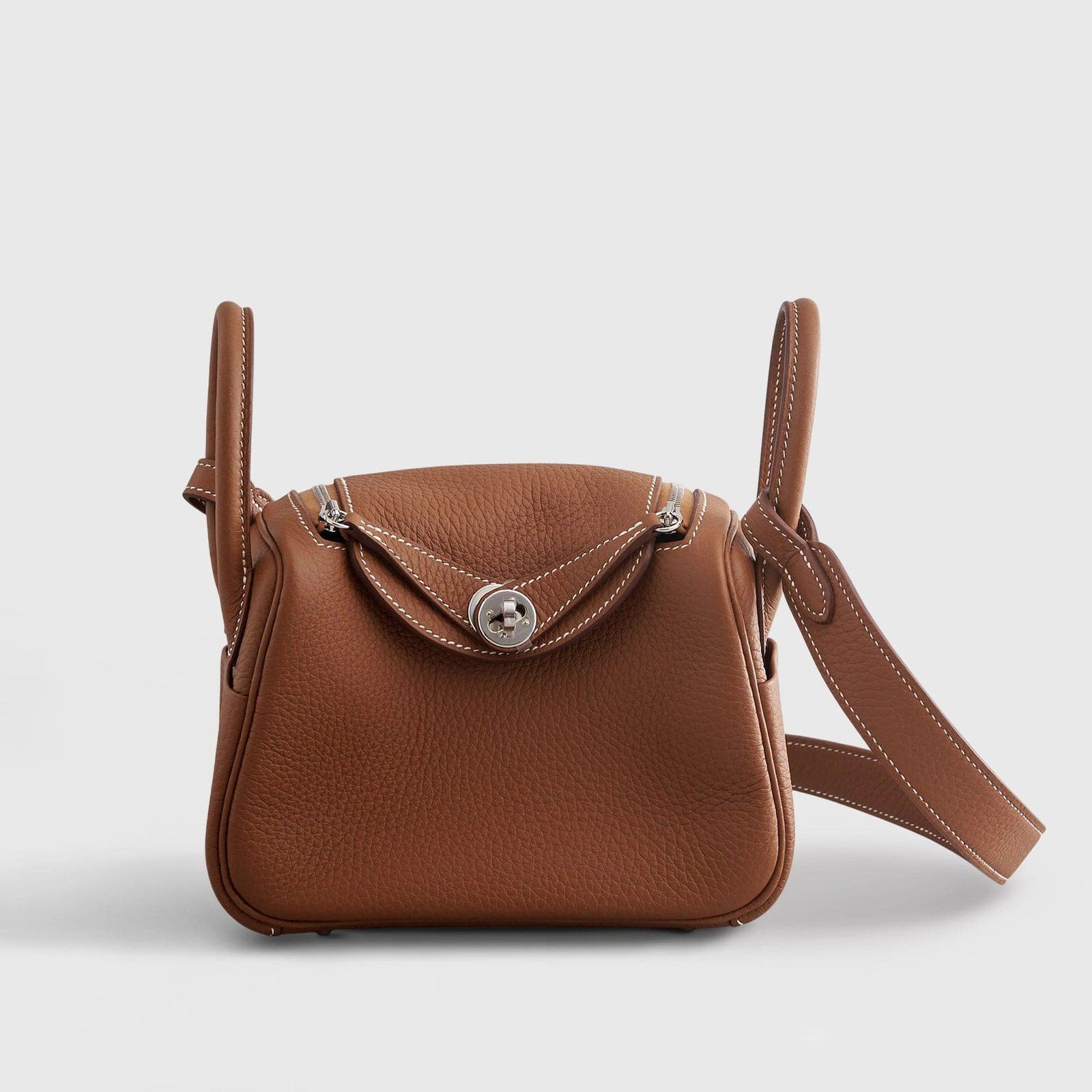 Hermès Lindy 20 Clemence Leather Palladium