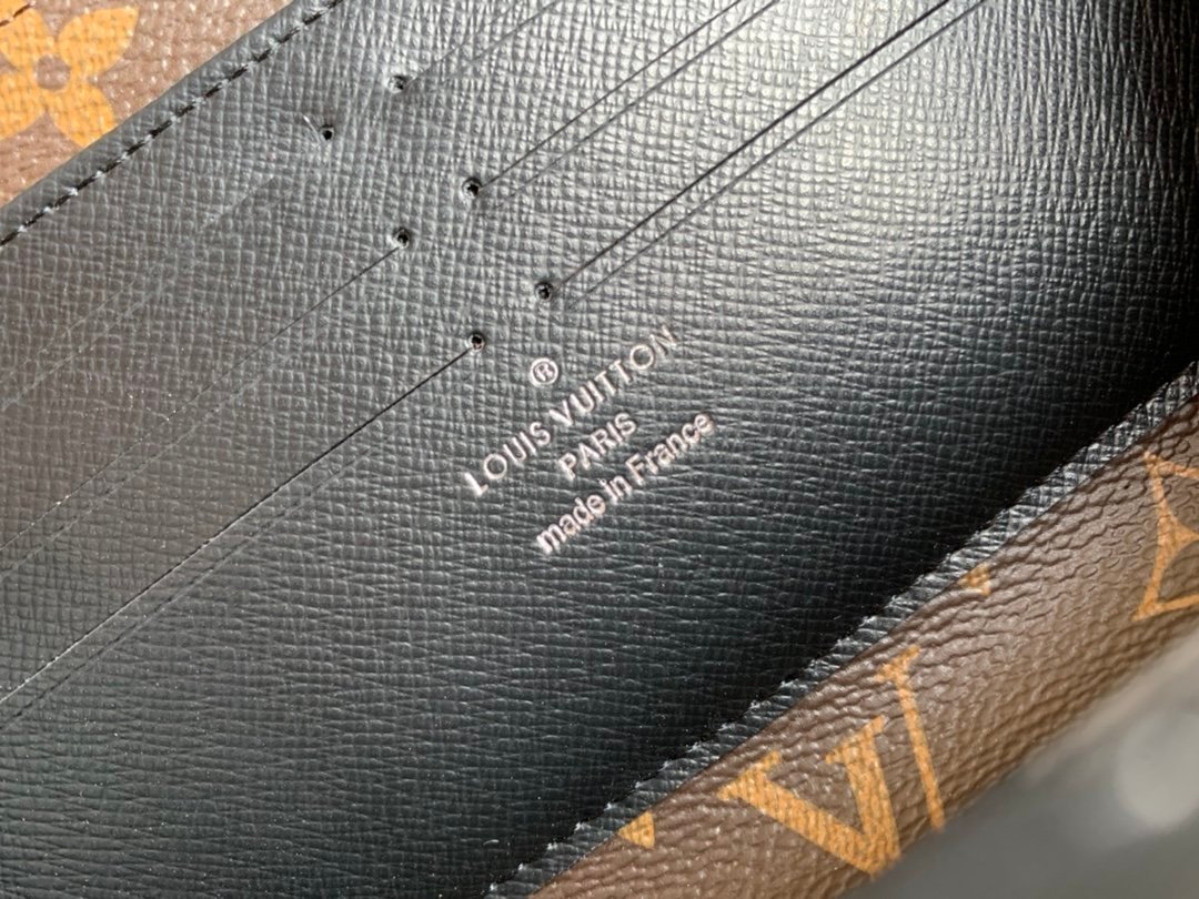 LV Canvas & Leather Zip Pouch - Image 7