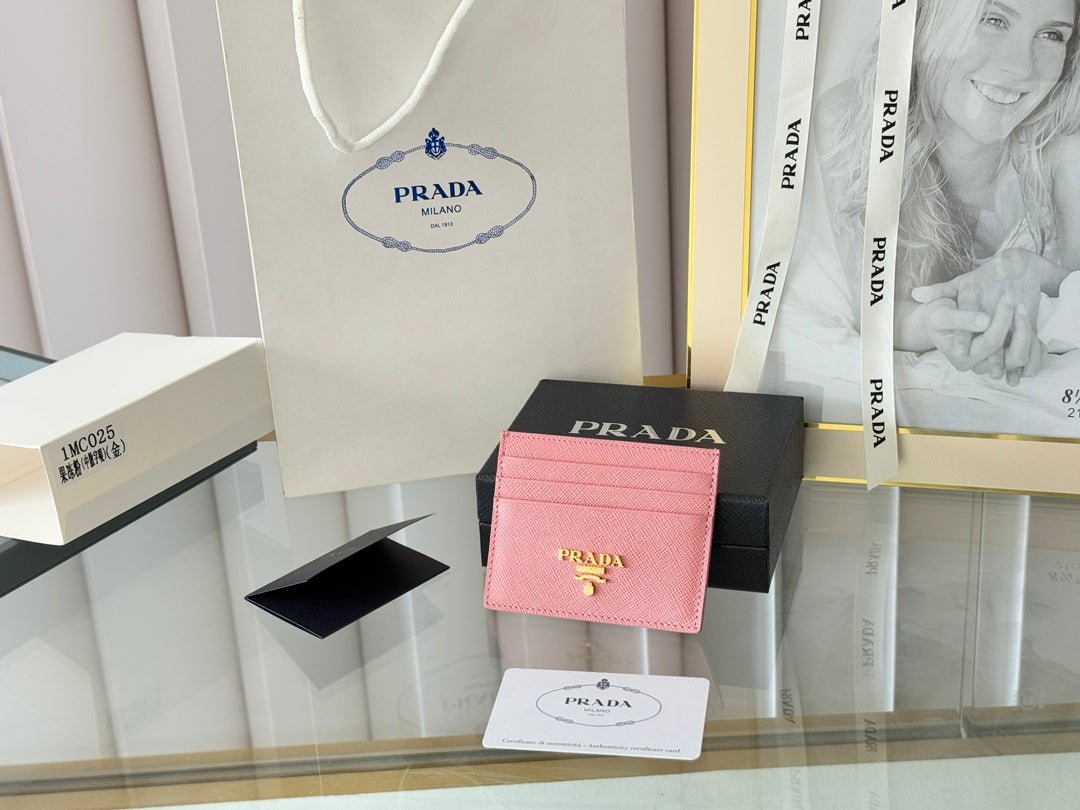 Alternative view of Prada Style Pink Leather Card Holder