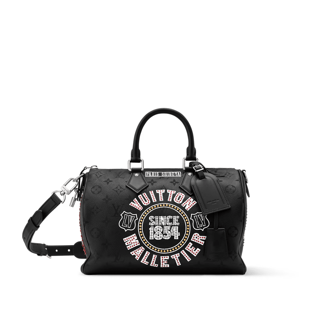 Louis Vuitton Speedy P9 30 Black Crystal Cowhide