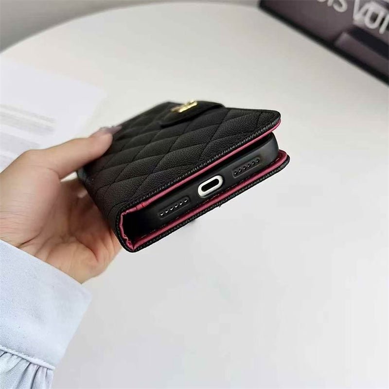 LV Quilted Tassel Flip Wallet Case - Image 6