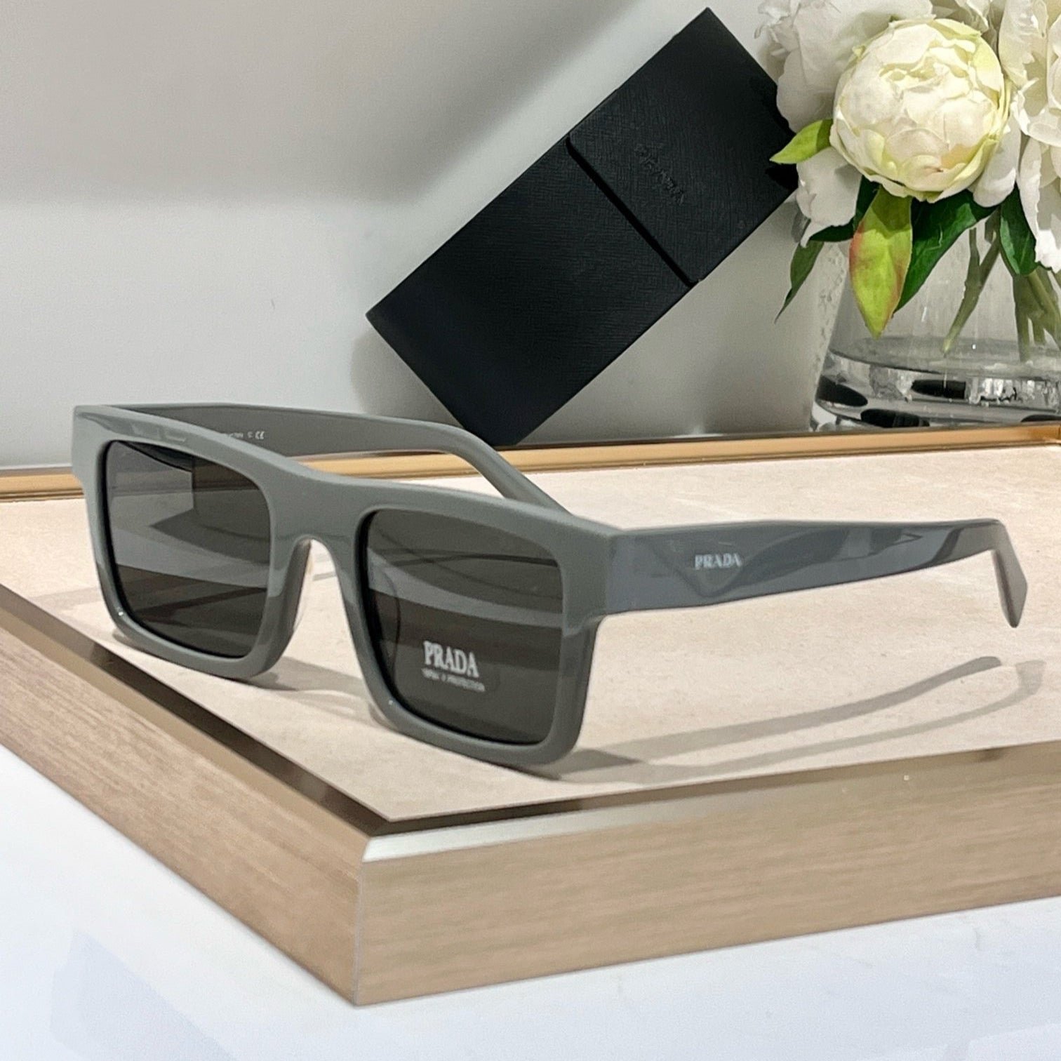 Prada Gray Square Sunglasses