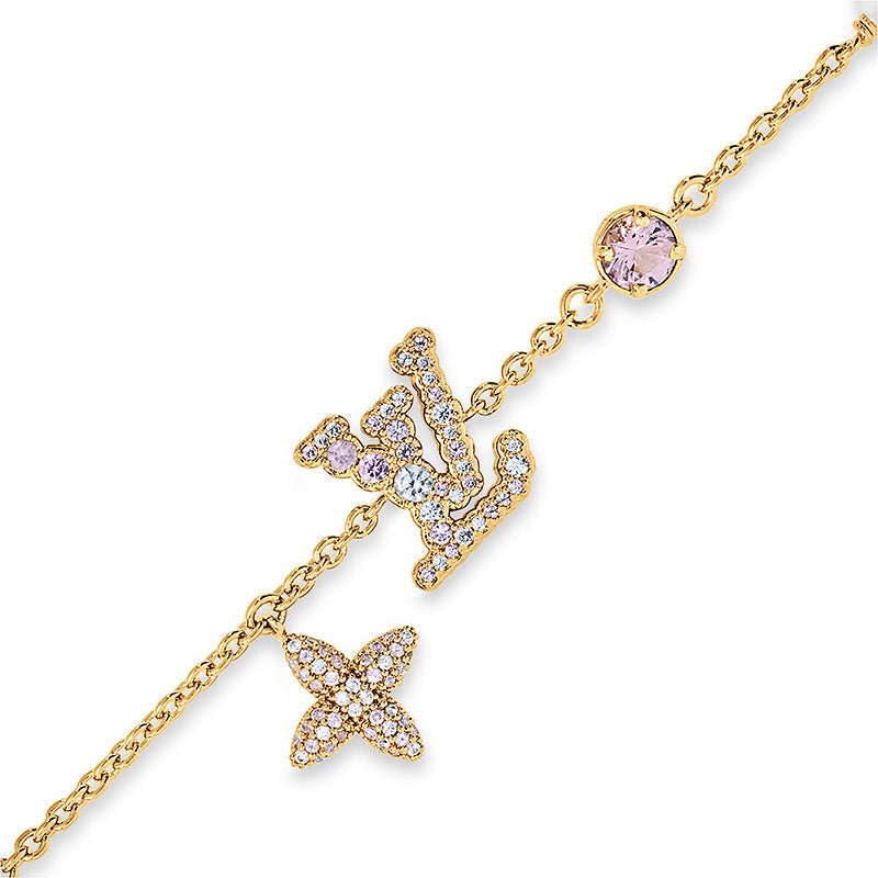 Alternative view of LV Crystal Logo Chain Bracelet