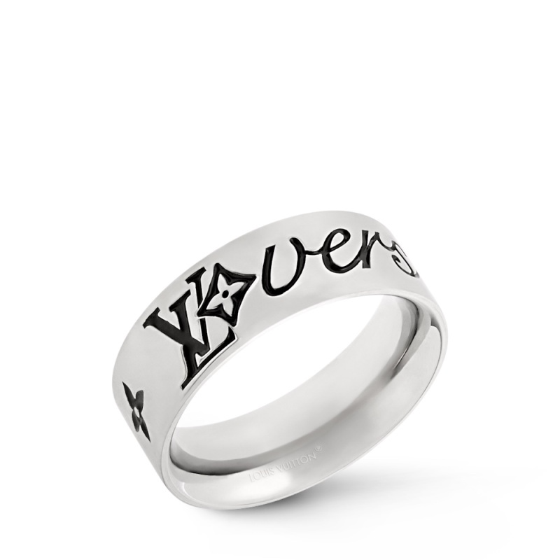 LV Script Logo Engraved Captivating Ring - Image 4