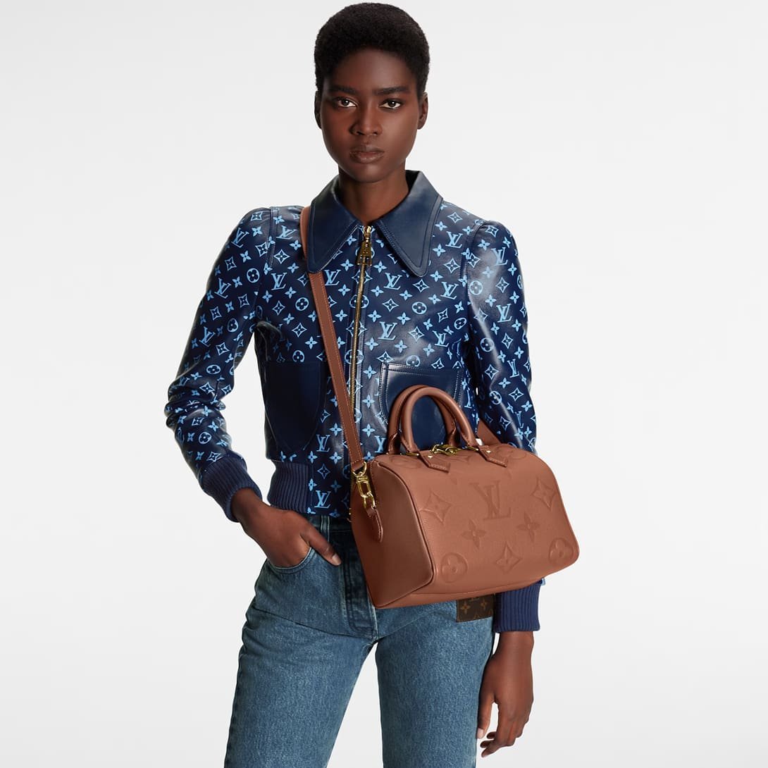 Alternative view of Louis Vuitton Speedy 25 Cognac Embossed