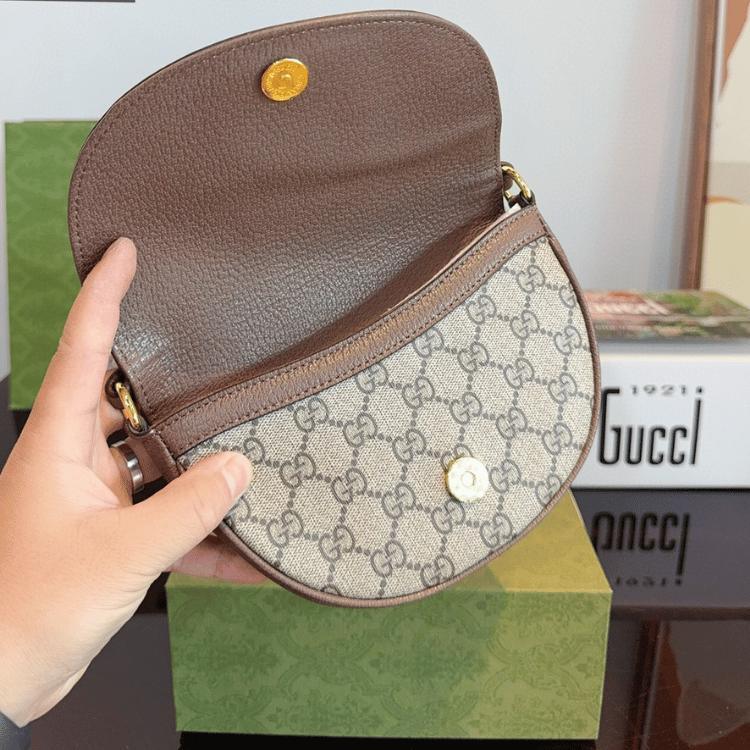 Gucci Ophidia Mini Shoulder Bag Beige Brown 6.7 Inches ?838476 Fae0P 9746 - Image 4