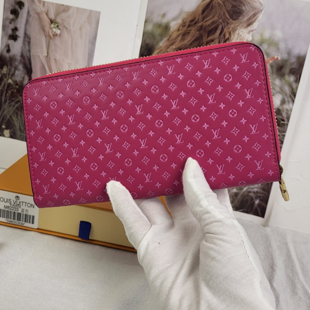 Alternative view of Louis Vuitton Zippy Round Long Wallet Nanogram Pink 7.7 Inches M82233