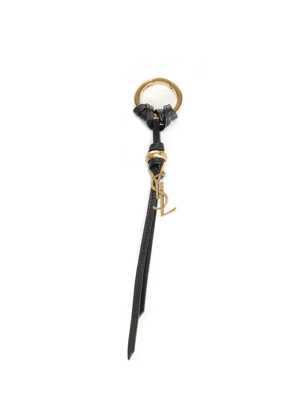 YSL Leather Tassel Logo Keychain