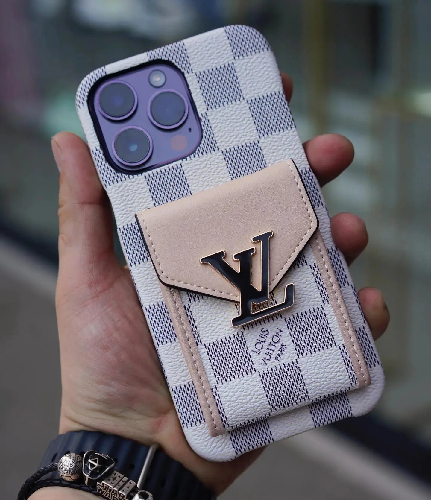 Alternative view of  LV Damier Azur Envelope Card Holder Case