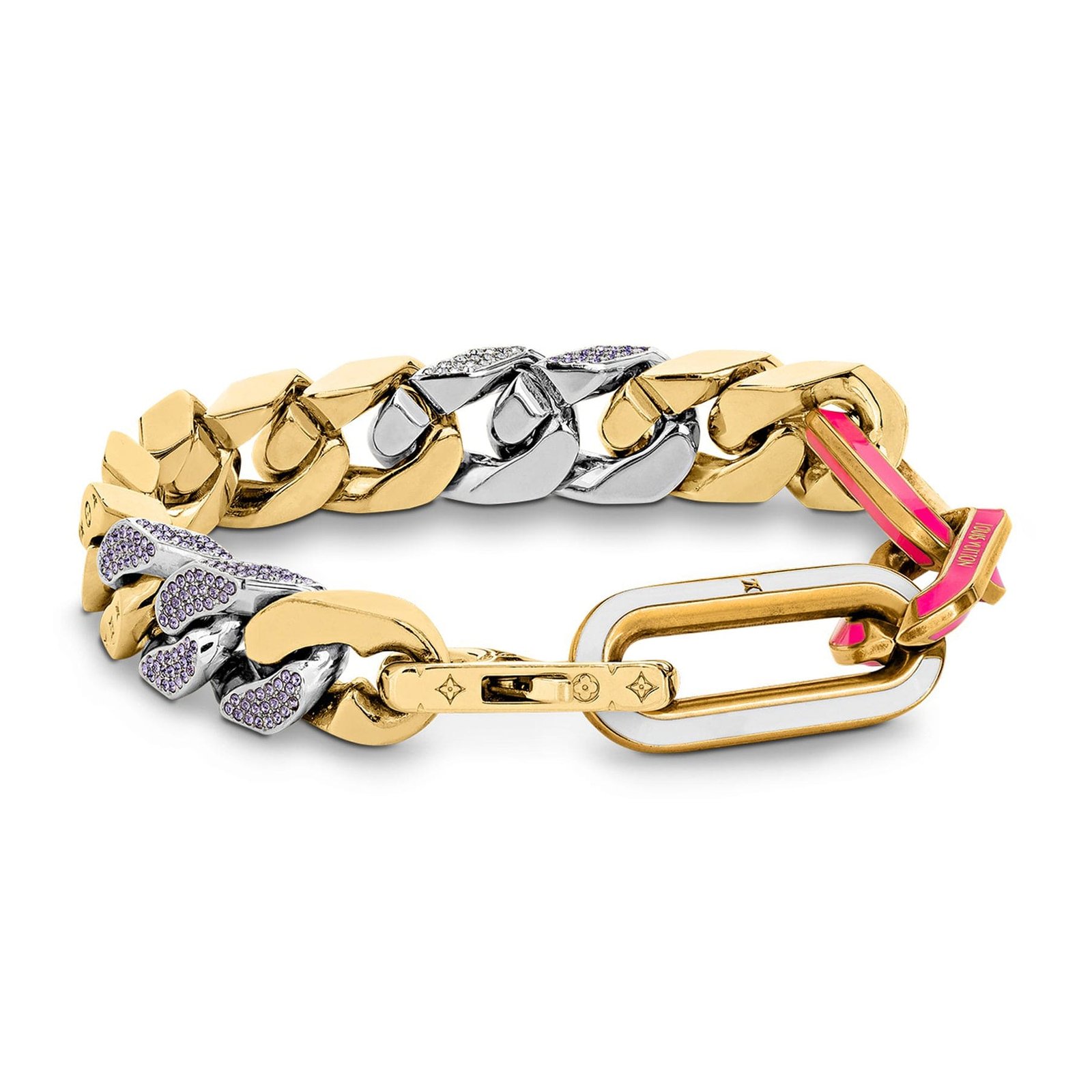Alternative view of  LV Multicolor Enamel Crystal Chain Bracelet