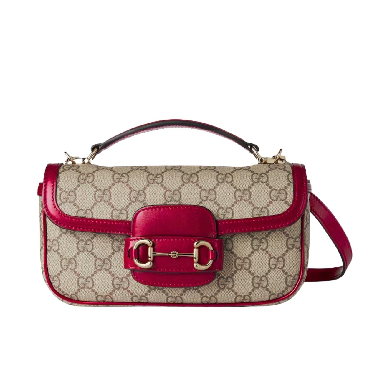 Gucci Horsebit 1955 Small Top Handle Bag Rosso Ancora Red ?22Cm 815206 AAEC2 6207
