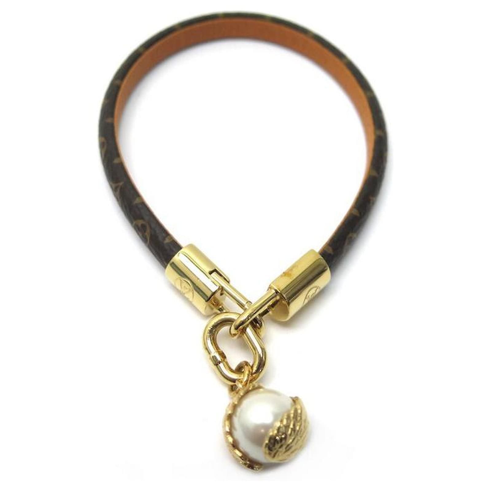 Alternative view of LV Monogram Leather Pearl Charm Bracelet
