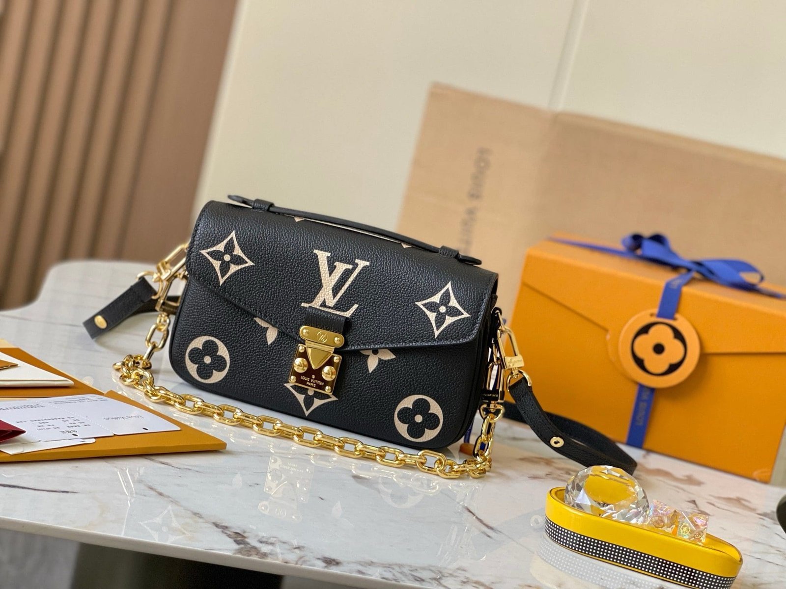 Alternative view of Louis Vuitton Métis East West Bicolor Empreinte Leather