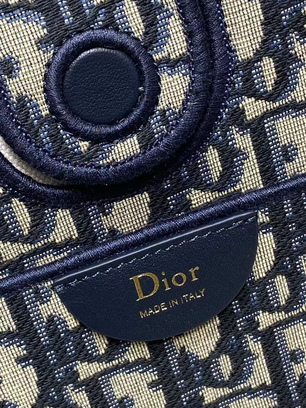 Dior Oblique Bow Jacquard Canvas Medium Tote Bag - Image 3