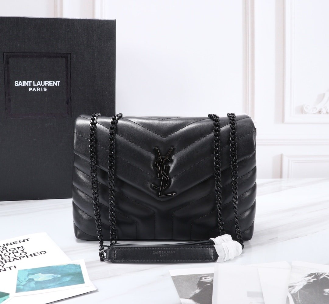 Alternative view of Saint Laurent Loulou Small Chain Bag In Matelassé Y Black Noir 23Cm 494699DV7281000