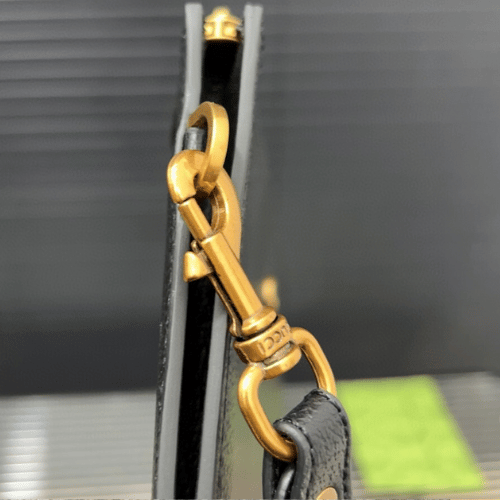 Gucci GG Black Leather Clutch Bag - Image 5