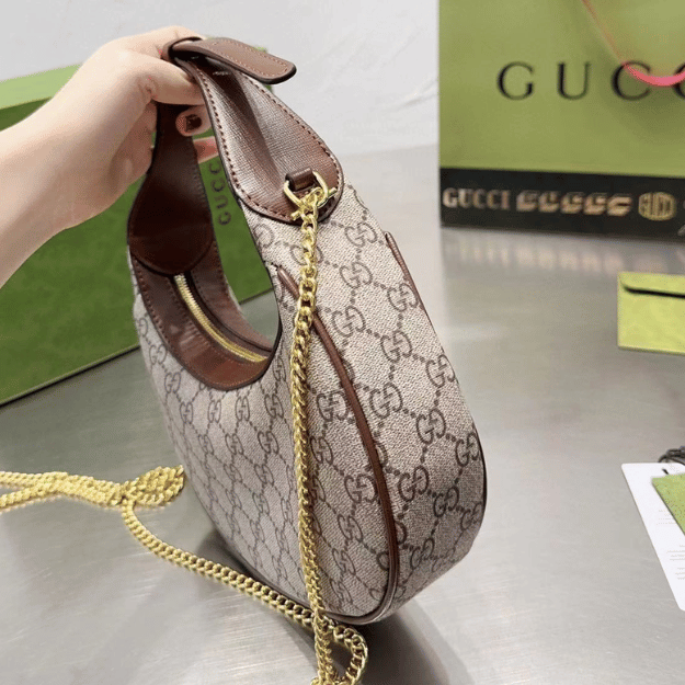Gucci Ophidia Small Hobo Bag Beige 9.4 Inches - Image 5