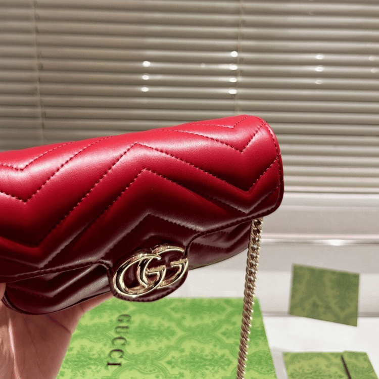 Gucci GG Marmont Mini Rosso Ancora Bag - Image 5