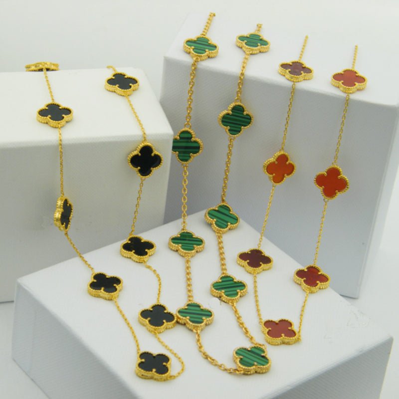 VCA 10 Motifs 316L Steel Clover Necklace