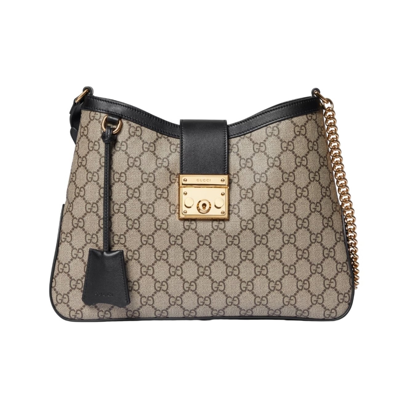 Gucci Padlock GG Medium Shoulder Bag Black 33Cm ?795113 KHNKG 9769