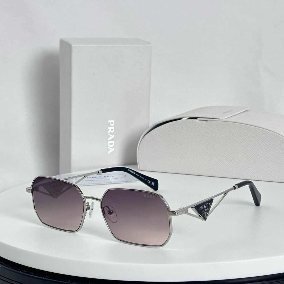 Prada Silver Metal Gradient Sunglasses