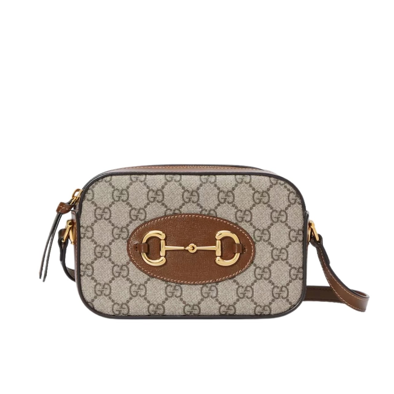 Gucci Horsebit 1955 Mini Shoulder Bag Beige And Ebony 18Cm ?760196 92TCG 8563