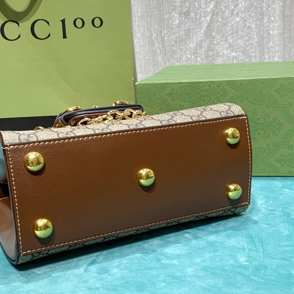 Gucci Horsebit 1955 Canvas Bag - Image 5