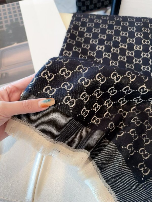 GUCCI Wool Multi-tone GG Scarf - Image 16