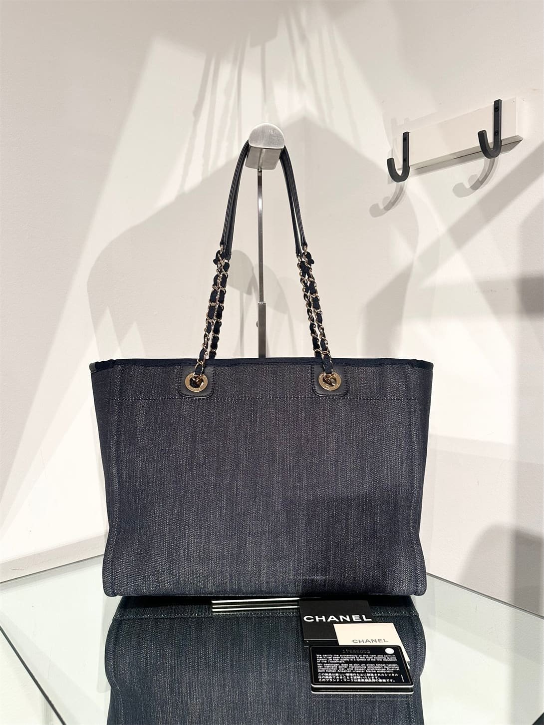 Chanel Deauville Denim Tote Bag - Image 3