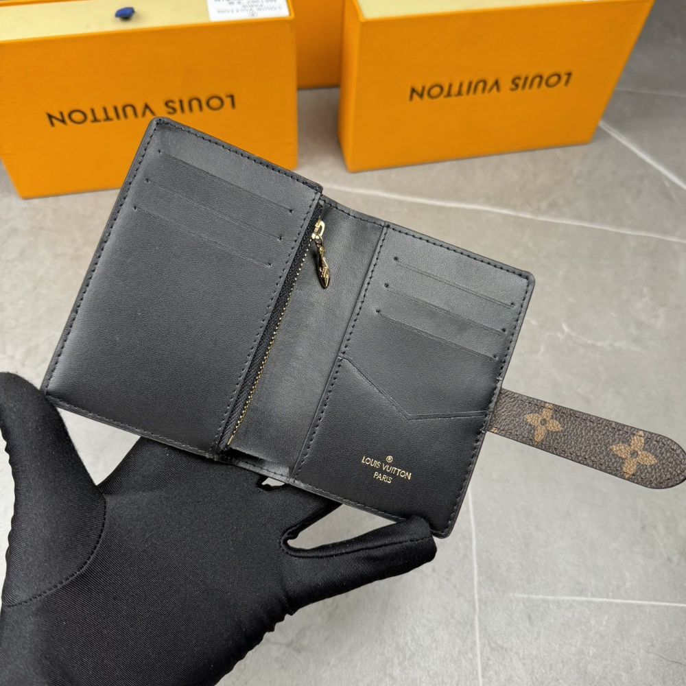 LV Monogram Canvas LV-Clip Wallet - Image 9