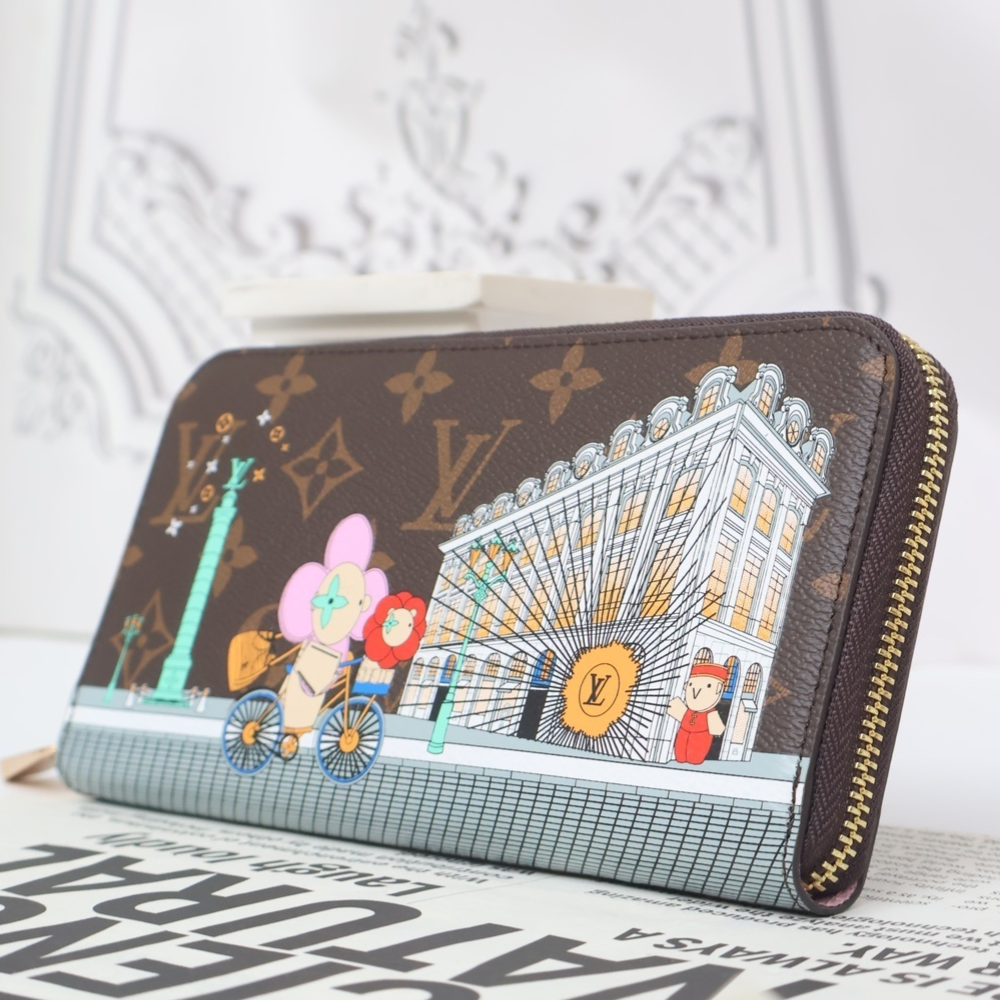 LV Monogram Canvas City Print Wallet - Image 6