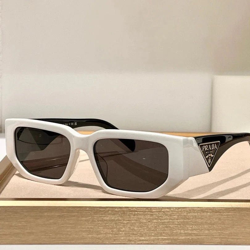 Prada White-Black Square Sunglasses