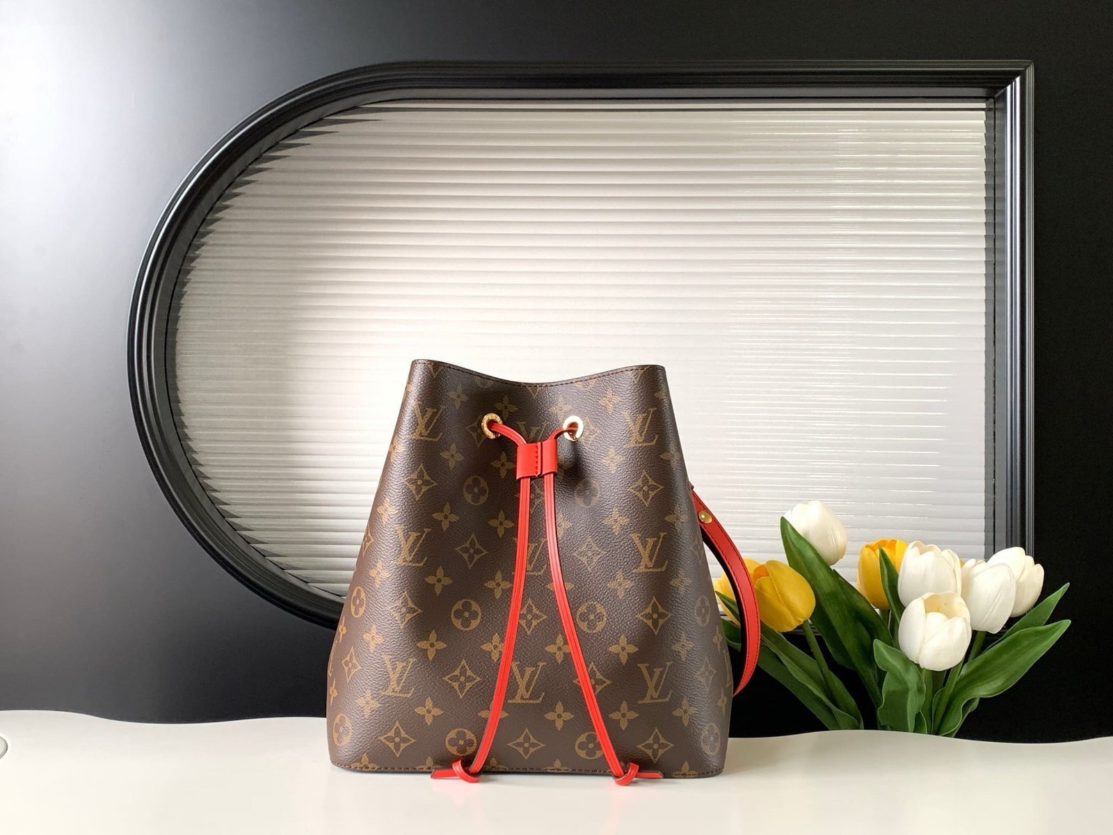 Alternative view of Louis Vuitton Noe MM Red Monogram
