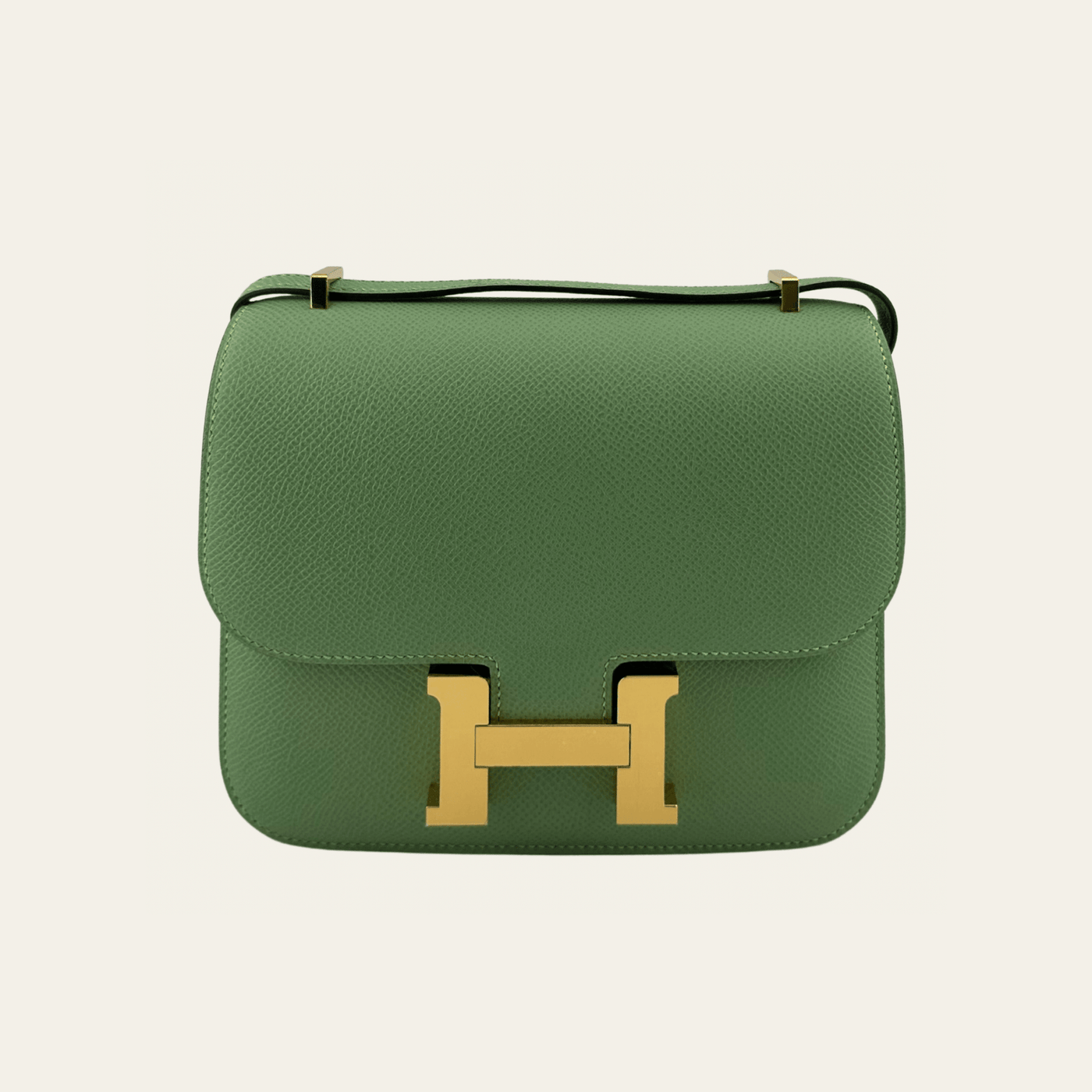 Hermès Constance 18 Vert Criquet Epsom Gold