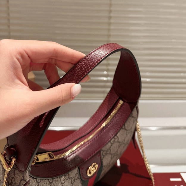 Gucci Ophidia Beige Crescent Shoulder Bag - Image 6
