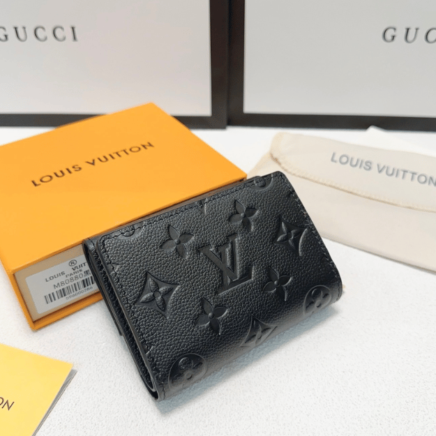 LV Black Empreinte Lock Wallet - Image 6