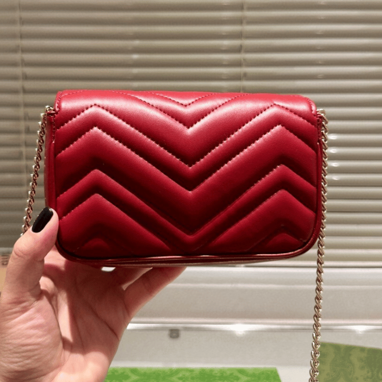 Gucci GG Marmont Mini Rosso Ancora Bag - Image 6