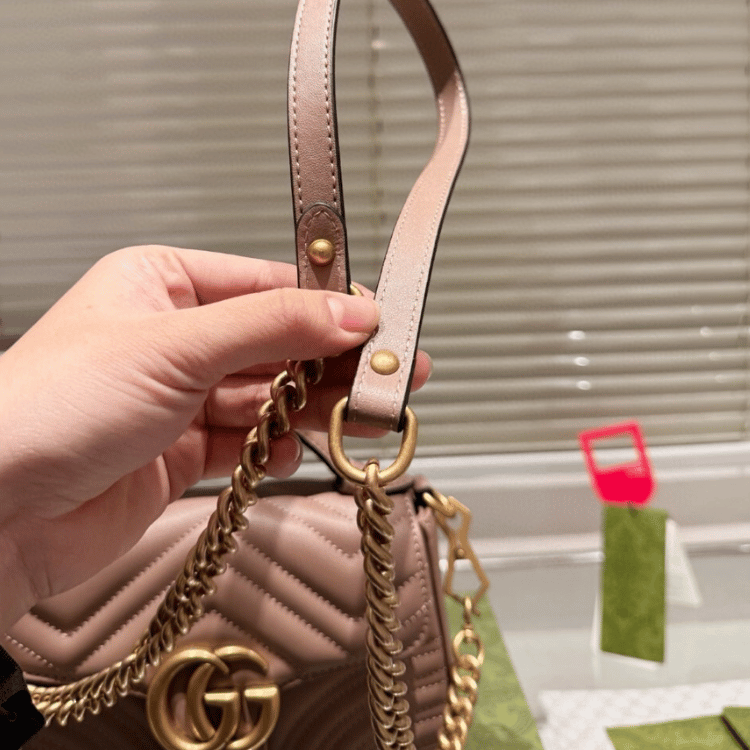 Gucci GG Marmont Nude Top Handle Bag - Image 6