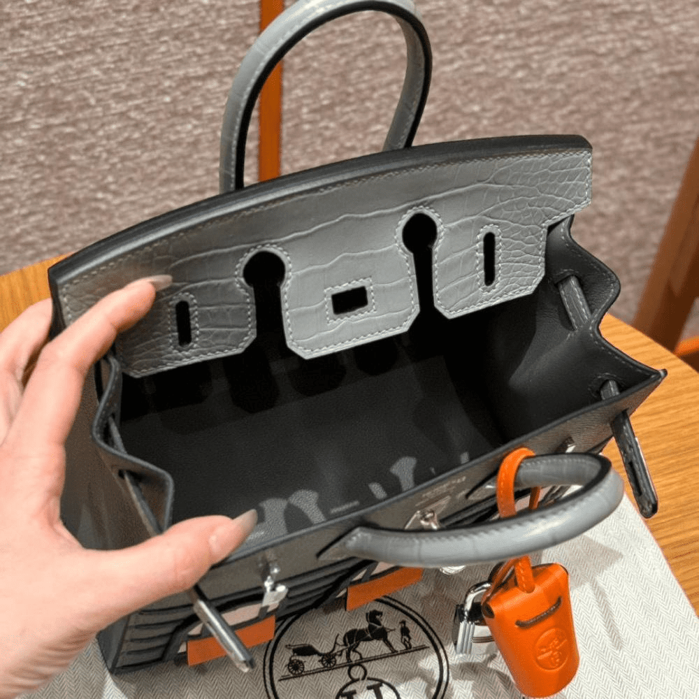 Alternative view of Hermès Birkin20 Faubourg Gris Misty Rainy Days