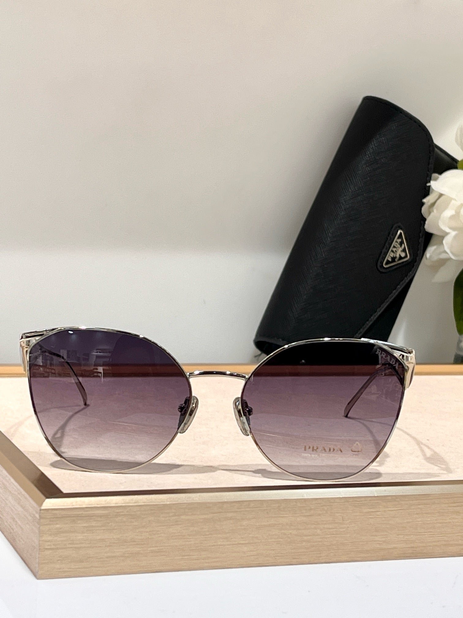 Alternative view of Prada Silver Gradient Sunglasses