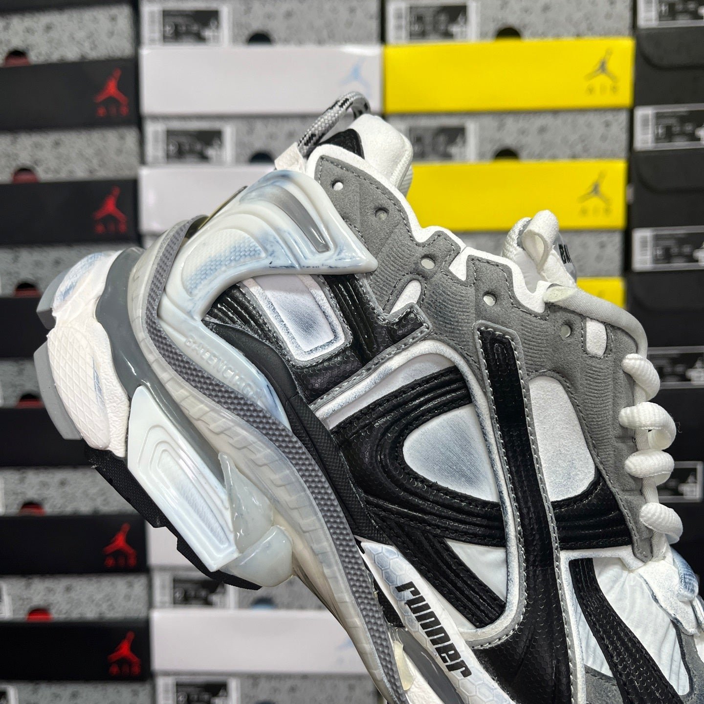 Alternative view of Balenciaga Runner 7.5 Grey Black White