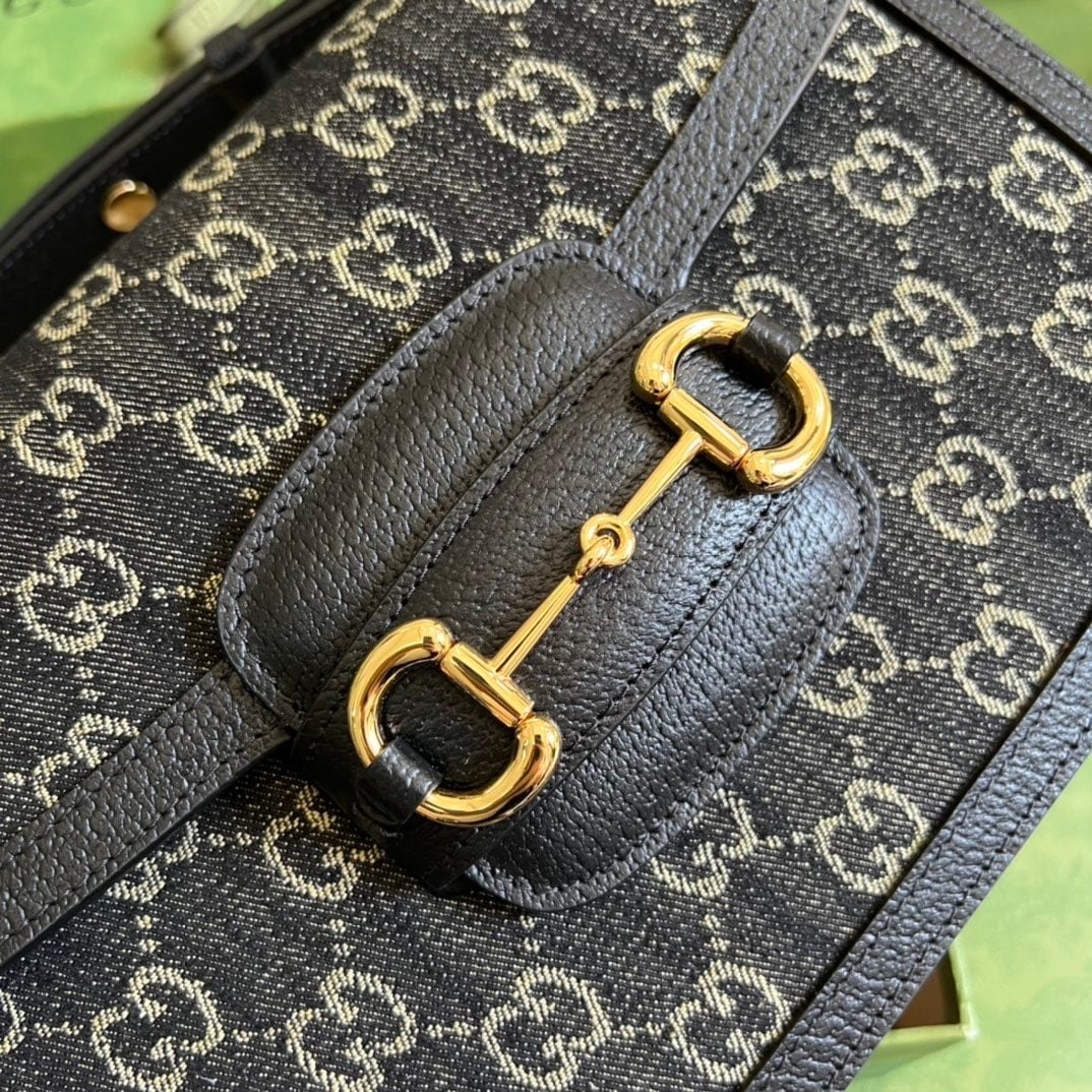 Gucci Horsebit 1955 Denim Bag - Image 4