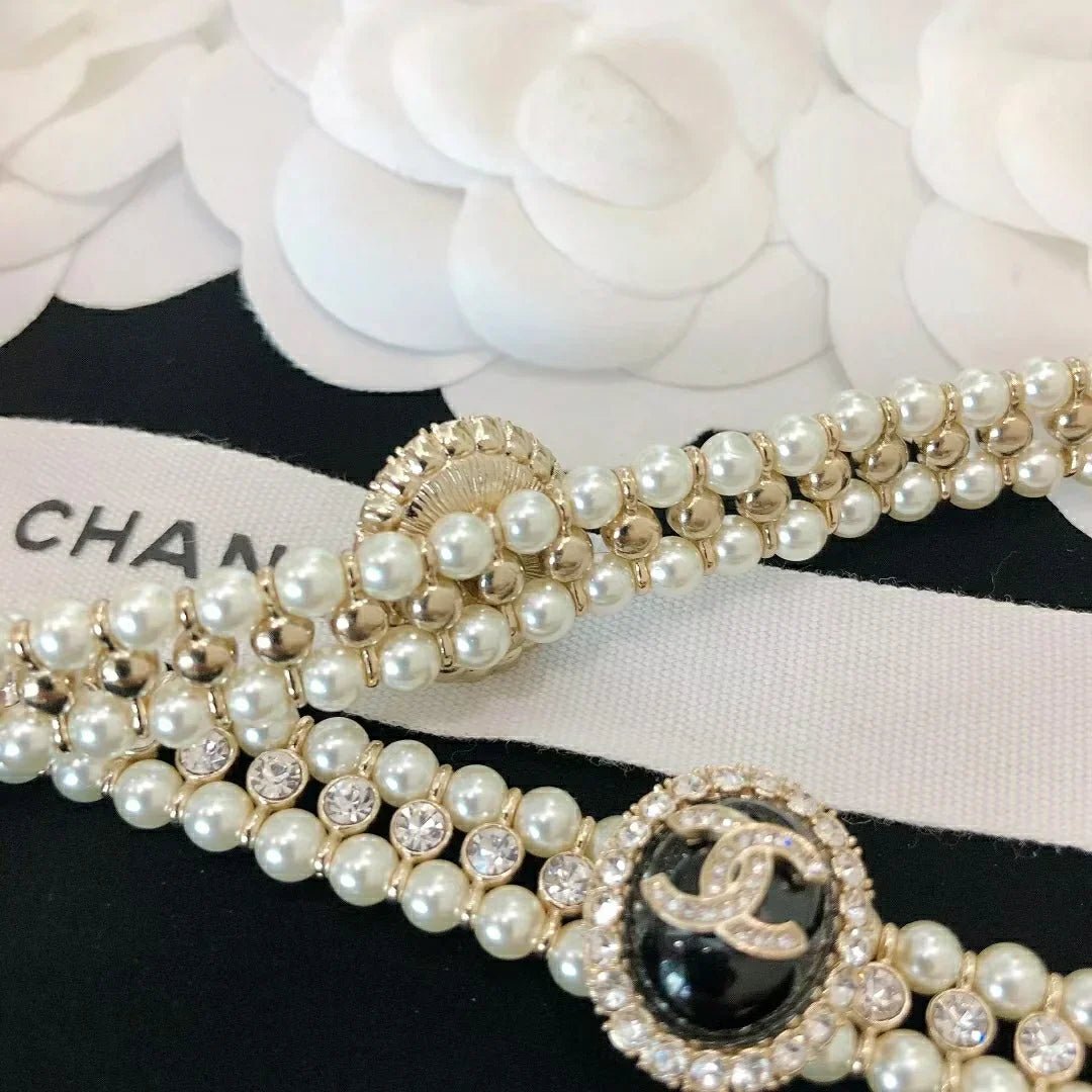 Alternative view of Chanel Multi-Strand Gold Pearl CC Bracelet