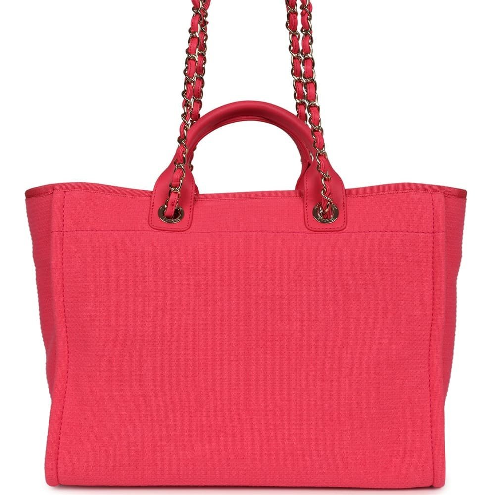 Chanel Deauville Canvas Tote Bag (Hot Pink) - Image 8