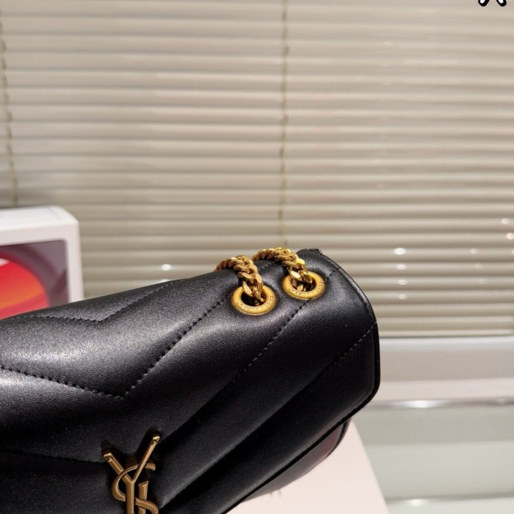 Saint Laurent Loulou Small In Matelassé Black 24Cm 801437AAEAX1000 - Image 5