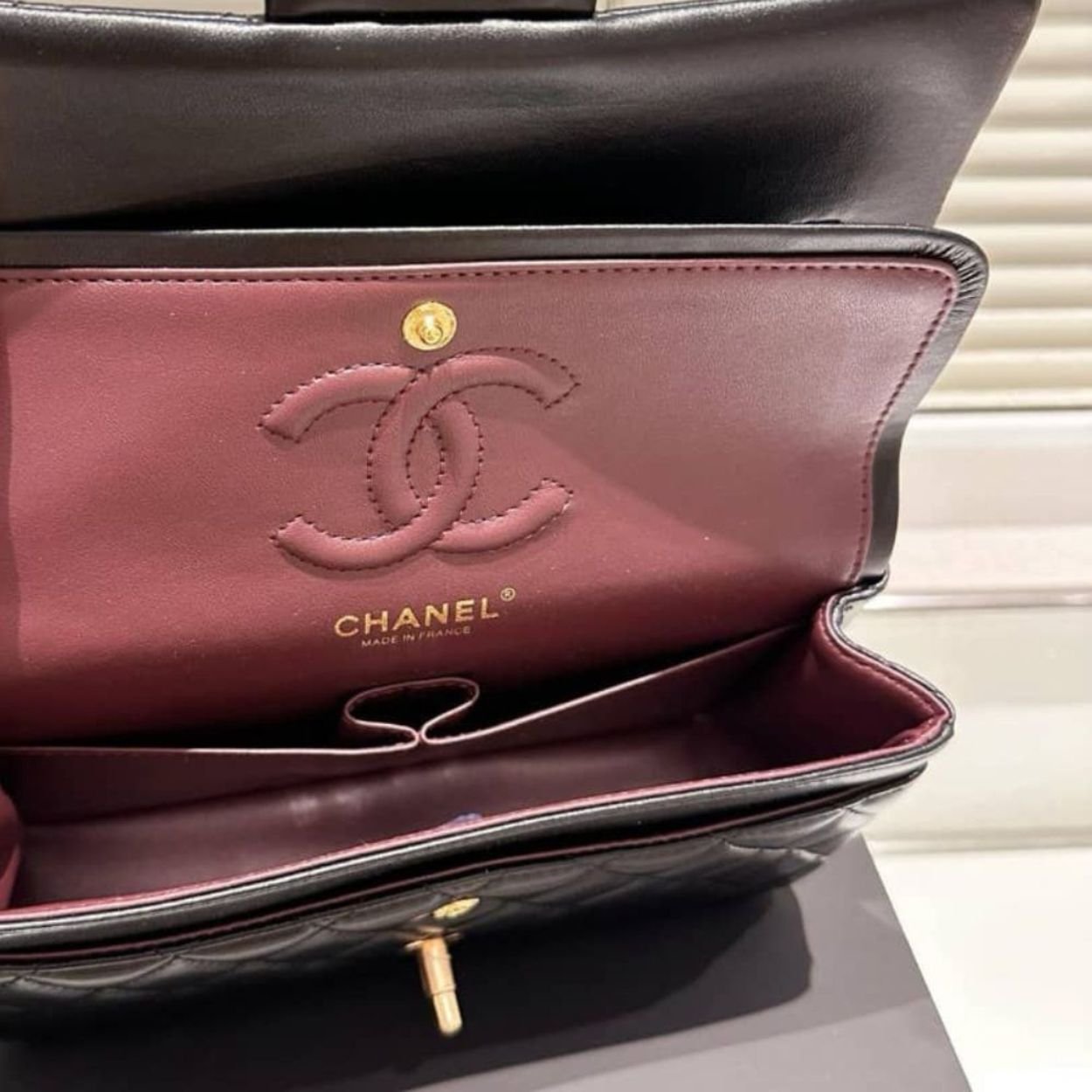 Chanel Classic Flap Lambskin Bag - Image 4