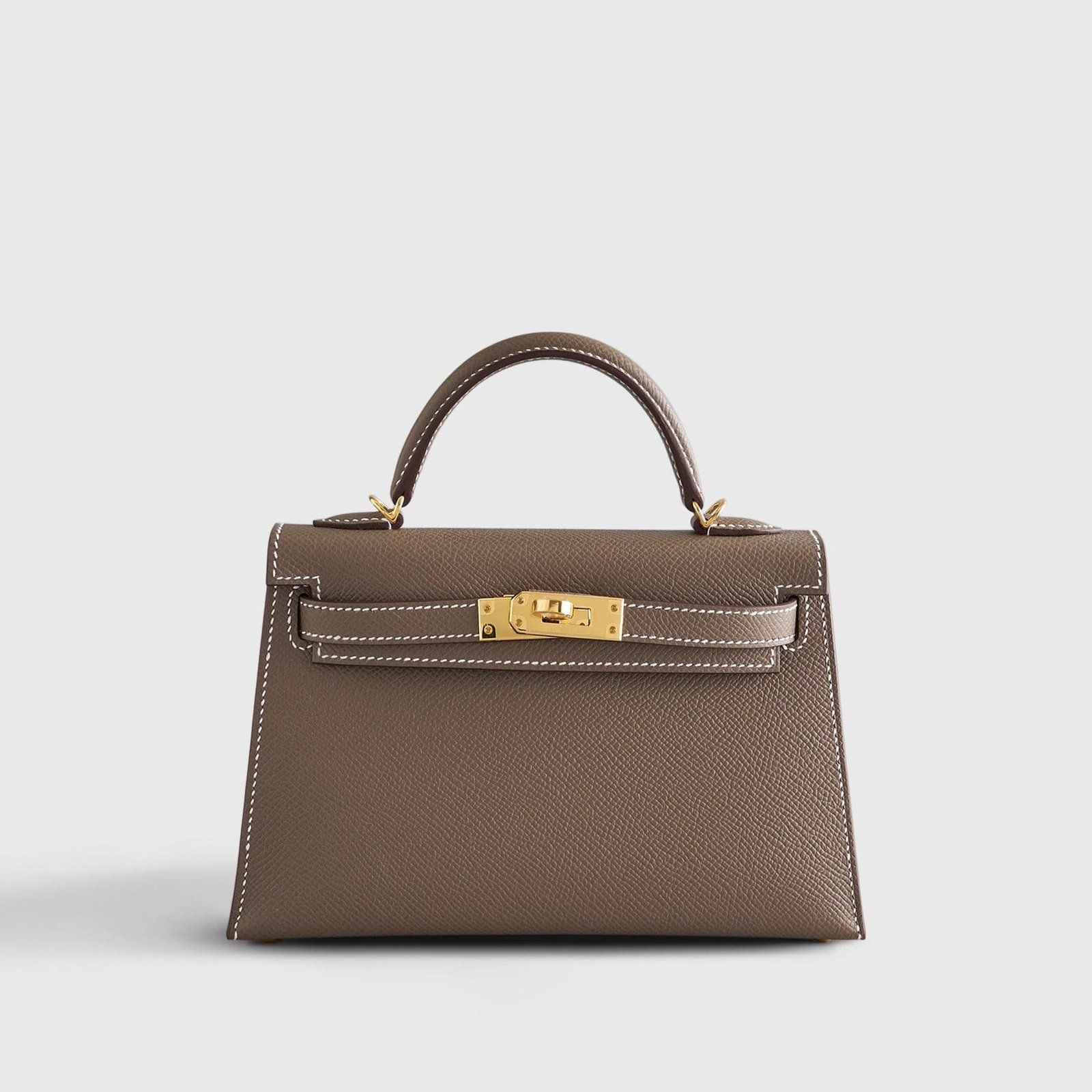 Hermès Mini Kelly Sellier Epsom Etoupe